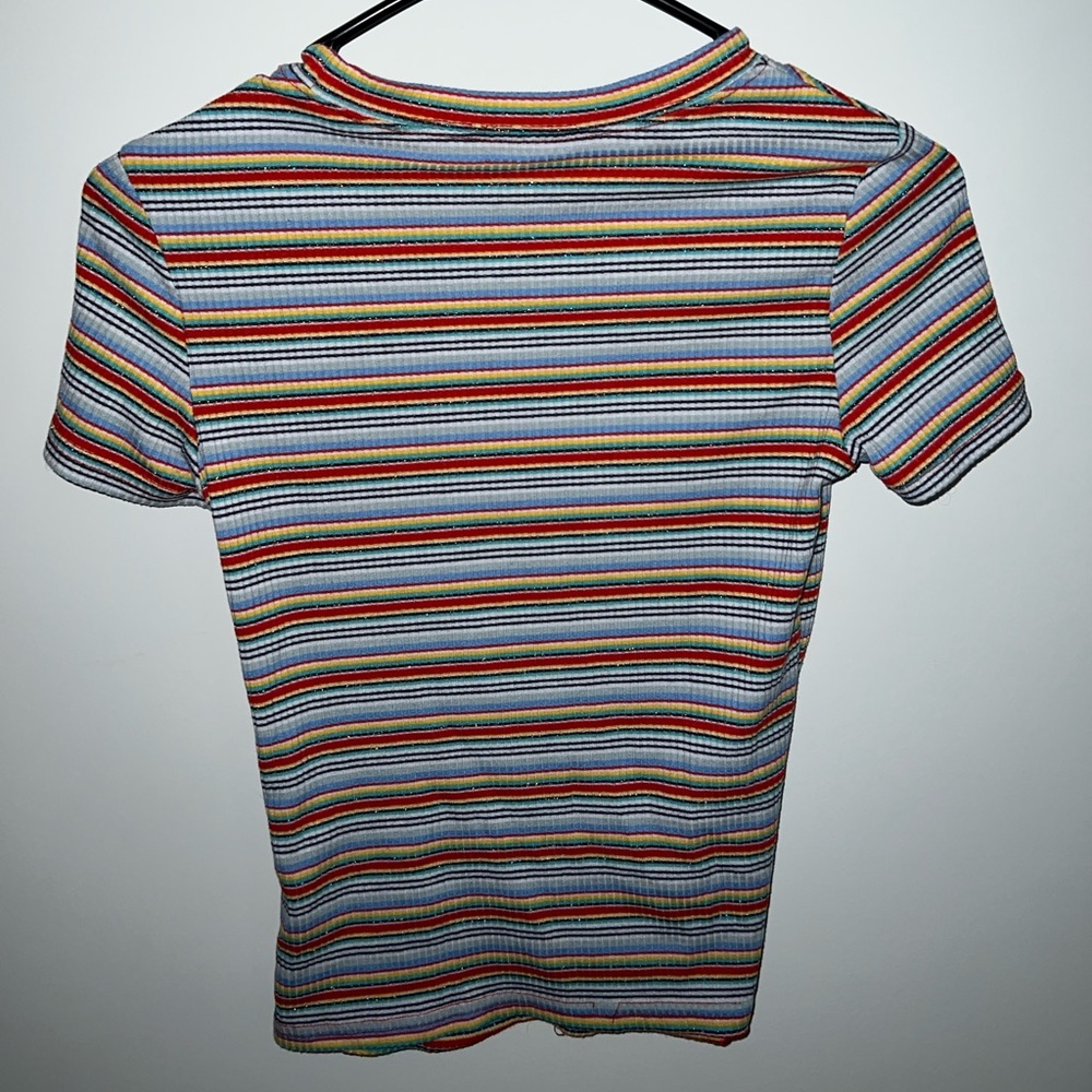 striped blouse with sparkles